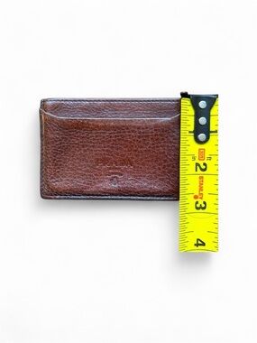 Prada Slim Minimalist Card Holder - Brown Leather